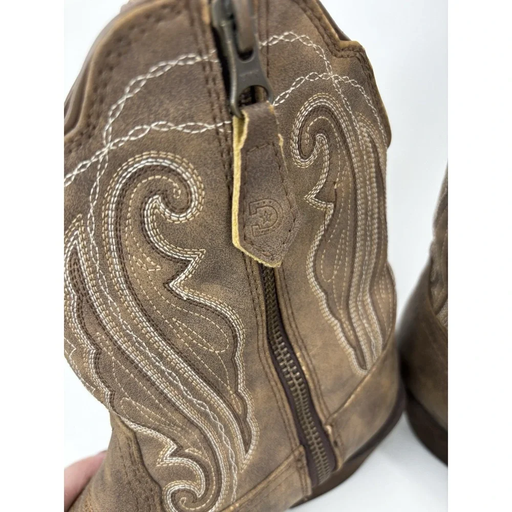 Durango Crush Short Ankle Cowgirl Boots Women's Size 6.5 US 36 EU 3.5 UK